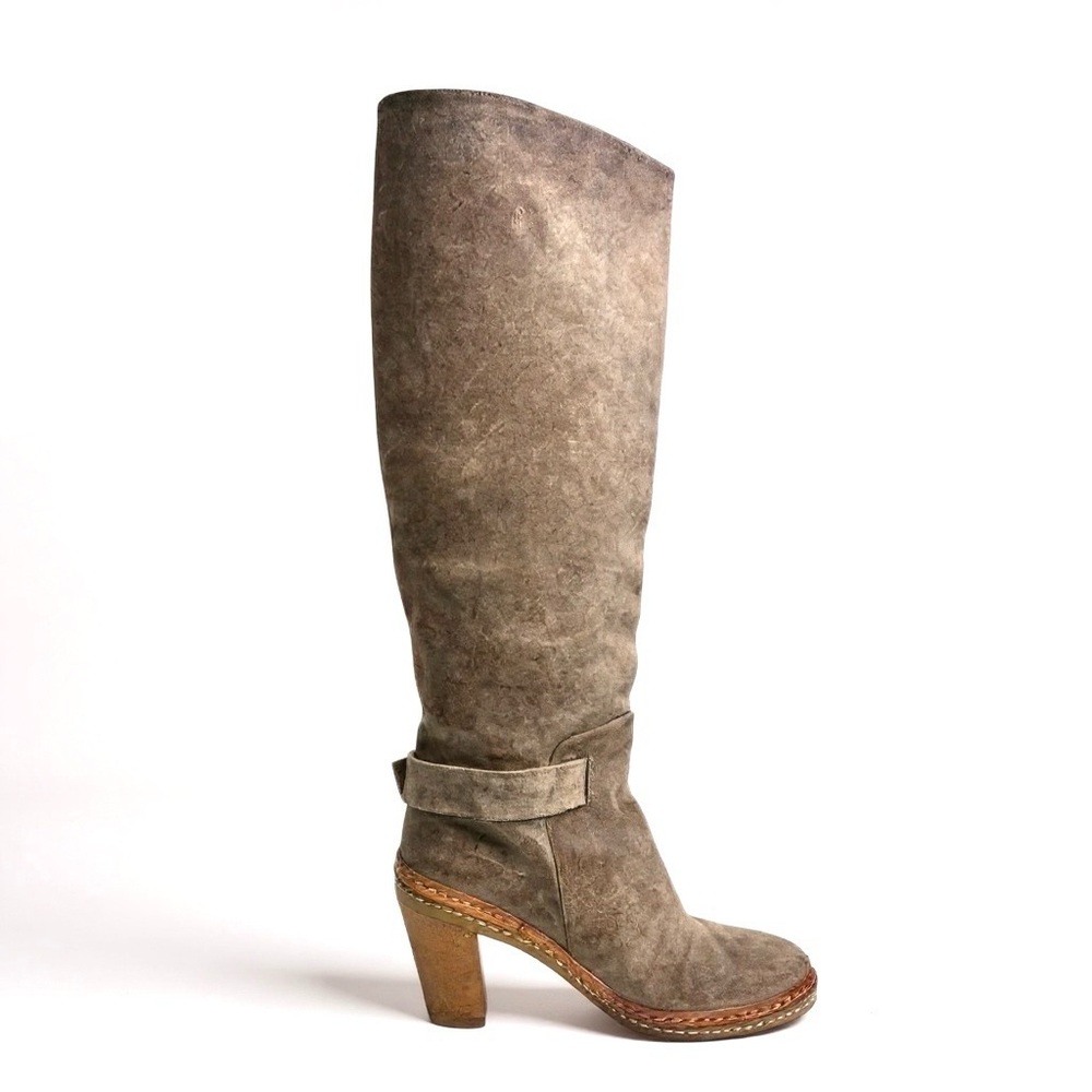 Buttero Tan Suede Tall Riding Boots | 36